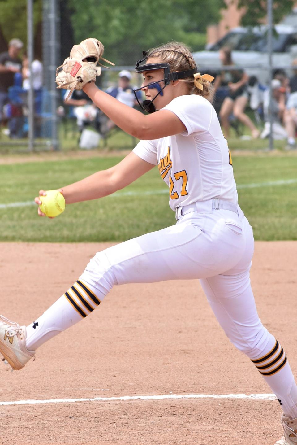 Senior Kylie Swierkos will be Hartland's primary pitcher for the second straight season.