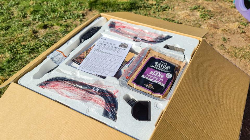 Ninja Woodfire Outdoor Grill box contents