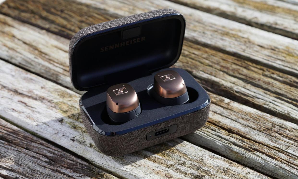 <span>Brilliant Sennheiser sound sets these earbuds apart from the competition.</span><span>Photograph: Samuel Gibbs/The Guardian</span>