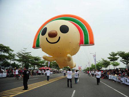 統一超夢時代跨年大氣球遊行示意圖。(圖：統一超提供)