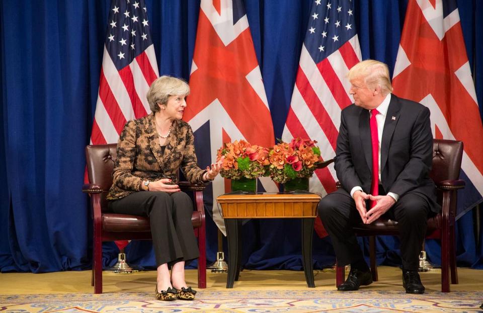 May and Trump met in New York in September (Rex)