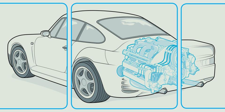 porsche 959 illustration