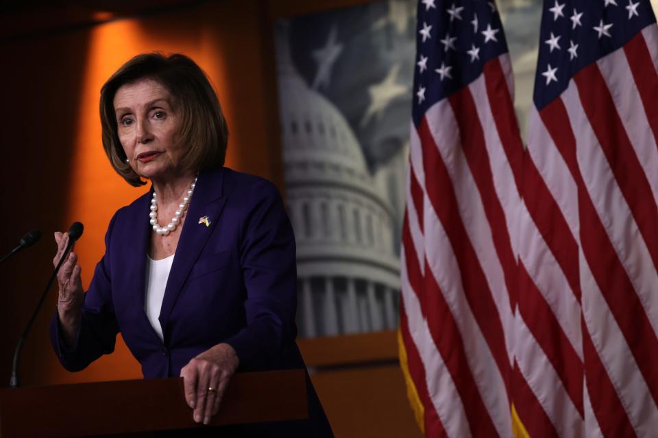 Nancy Pelosi hat in einer Rede im Abgeordnetenhaus verkündet, die Führung der Demokratischen Partei in der Kongresskammer abzugeben. - Copyright: Alex Wong / Getty Images