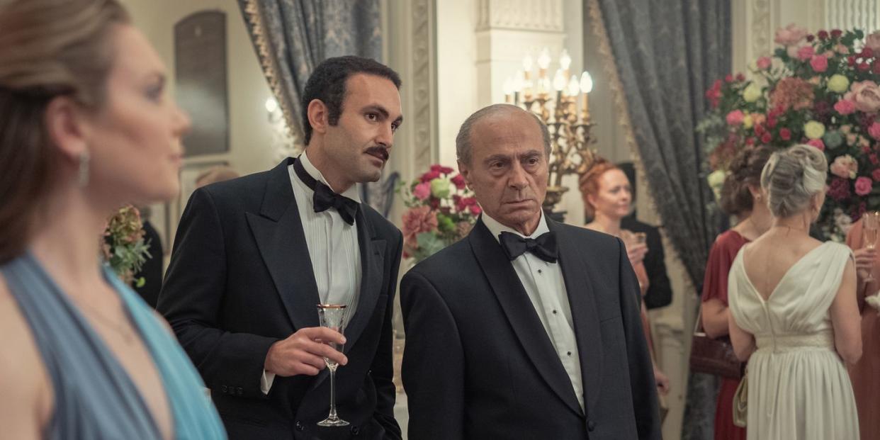 khalid abdalla and salim daw as dodi and mohamed al fayed in season five of the crown