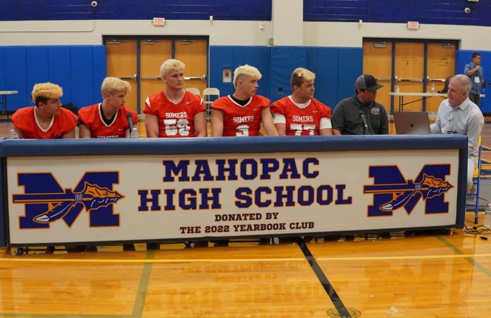 Team captains from nearly 40 schools were talking football and eyeing the competition during the first Section One Football Coaches Association Media Day on August 28, 2023 at Mahopac High School.