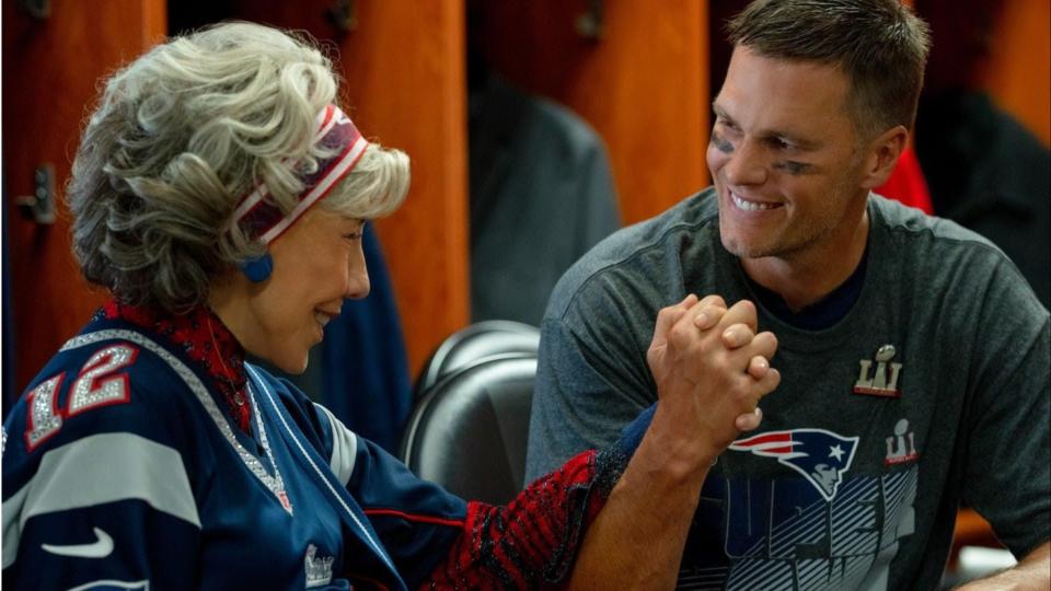 Lily Tomlin and Tom Brady in 80 for Brady