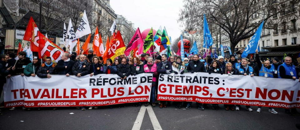 Unanimement opposés au projet de réforme des retraites du gouvernement, les syndicats gagnent de nombreux adhérents en ce début d'année 2023.  - Credit:Thomas Padilla / MAXPPP