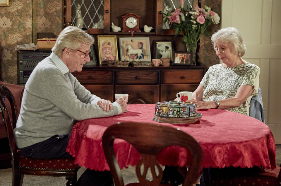 FROM ITV

STRICT EMBARGO - No Use Before Tuesday 26th July 2022

Coronation Street - 1070506

Monday 1st August 2022

At No.1, Ken Barlow [WILLIAM ROACHE] invites Wendy Papadopoulos [ROBERTA KERR] to share his lasagne and tells her he knows what itâ€™s like to be lonely as he still misses Deirdre.

Picture contact - David.crook@itv.com

Photographer - Danielle Baguley

This photograph is (C) ITV Plc and can only be reproduced for editorial purposes directly in connection with the programme or event mentioned above, or ITV plc. Once made available by ITV plc Picture Desk, this photograph can be reproduced once only up until the transmission [TX] date and no reproduction fee will be charged. Any subsequent usage may incur a fee. This photograph must not be manipulated [excluding basic cropping] in a manner which alters the visual appearance of the person photographed deemed detrimental or inappropriate by ITV plc Picture Desk. This photograph must not be syndicated to any other company, publication or website, or permanently archived, without the express written permission of ITV Picture Desk. Full Terms and conditions are available on  www.itv.com/presscentre/itvpictures/terms
