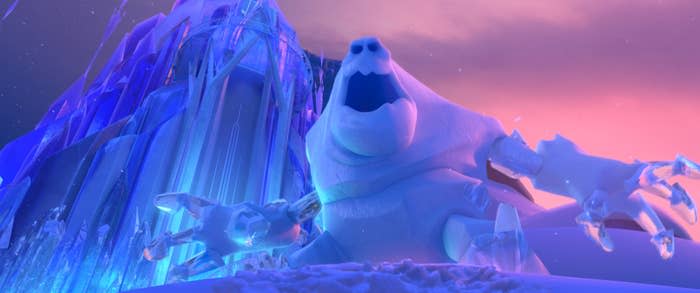 The snow monster from Frozen