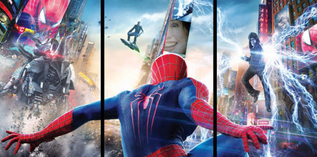 Spidey indeed had his hands full in "Amazing Spider-Man 2." Was Kris really one of them? (Merged file photos)