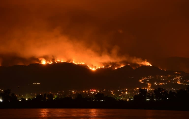 Forest fires like this one in the Cleveland National Forest in southern California are transforming the landscape by destroying pine forests and transforming the land into shrubland