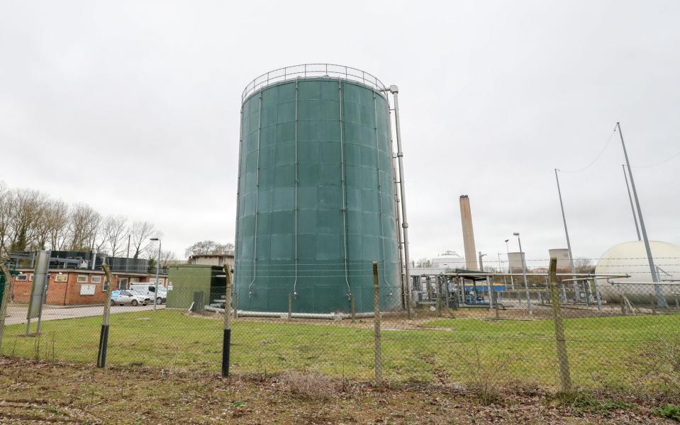 Thames Water sewage treatment works in Didcot, Oxfordshire - Credit: Andrew Matthews/PA