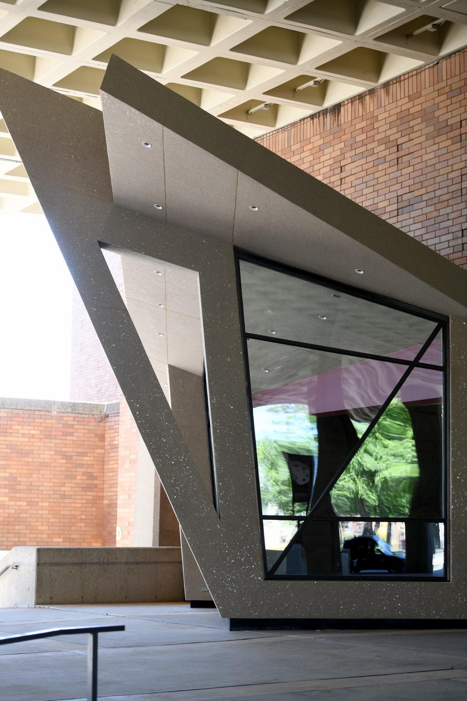 A new sculptural window is among the renovations and upgrades at the Cultural Center for the Arts in downtown Canton. The window features an artistic design and adds space to the exit area for the theater.