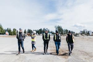 SitePartners team tours a client project site.