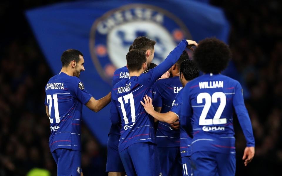 Chelsea celebrate Ruben Loftus-Cheek's hat-trick - Getty Images Europe