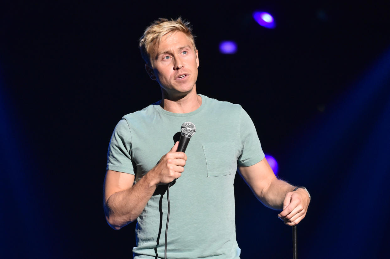 Russell Howard on stage during the comedy night of the Teenage Cancer Trust annual concert series, at the Royal Albert Hall in London. Picture date: Tuesday March 20th, 2018. Photo credit should read: Matt Crossick/ EMPICS Entertainment.