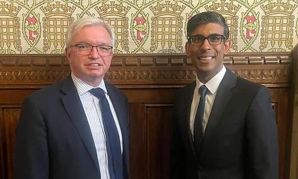 <span>Mark Menzies alongside Rishi Sunak.</span><span>Photograph: Mark Menzies / Facebook</span>