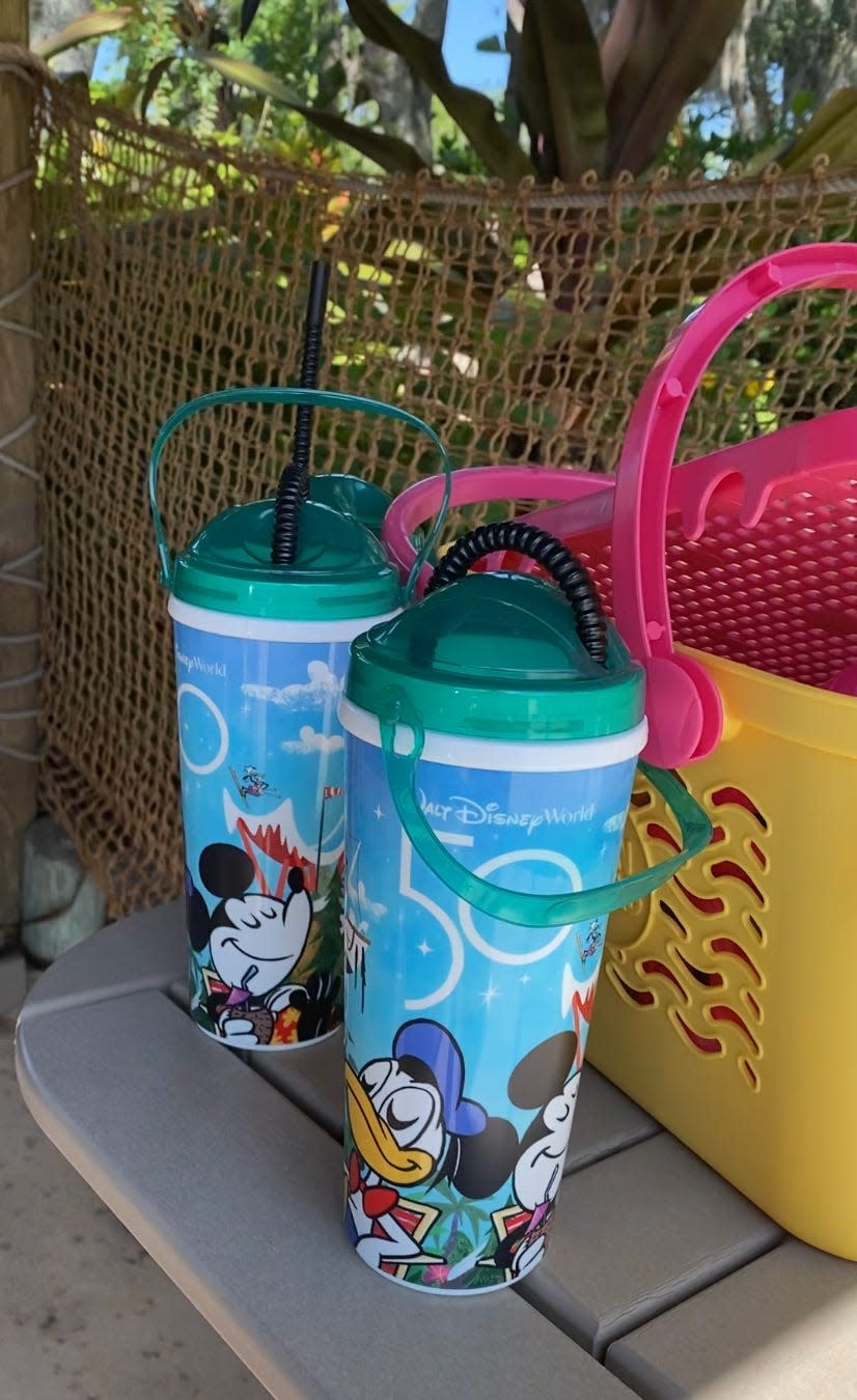 refillable mugs that come with the cabanas at typhoon lagoon 