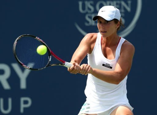 Varvara Lepchenko during the Mercury Insurance Open match against South Africa's Chanelle Scheepers in Carlsbad on July 18. Lepchenko won 6-4 6-2 to reach her third quarter-final of the season at the WTA hardcourt event