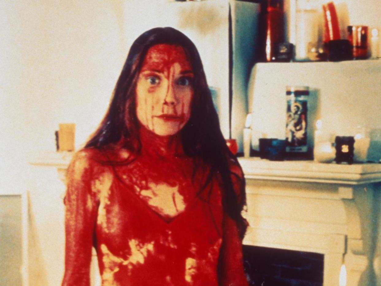 Sissy Spacek as Carrie White in the 1976 film Carrie based on Stephen King's book (Rex)