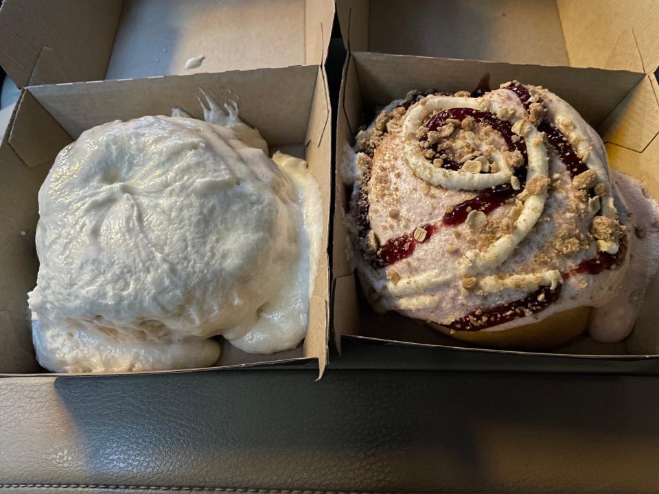 If you're in the mood for sweets, they don't come much sweeter than the Old Skool cinnamon roll or the Raspberry Cheesecake Swirl at Cinnaholic location on Northshore.