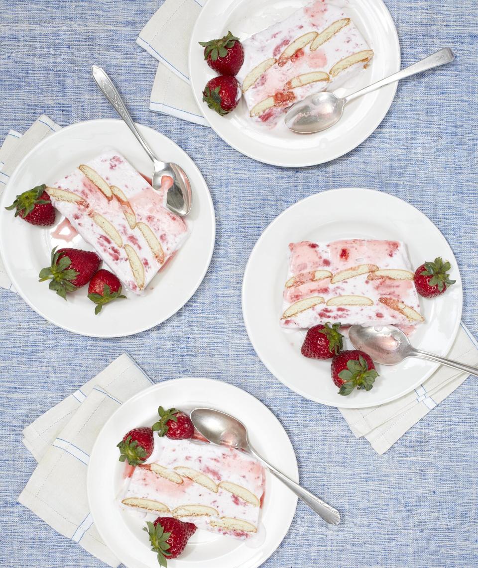 Strawberry and Vanilla Bean Semifreddo