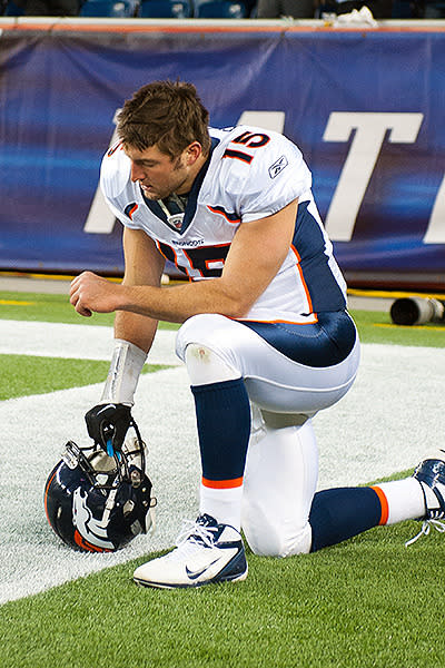 In 2007, quarterback Tim Tebow set off 'Tebowmania' by winning the Heisman Trophy for the University of Florida, picking up two national championships. He then topped off a 316-yard performance with a game-winning touchdown pass against the Pittsburgh Steelers - then the NFL's top defense - in a memorable play-off triumph for the Denver Broncos. Since then the polarising player has been cut by the New York Jets and the New England Patriots with his NFL career left in tatters.