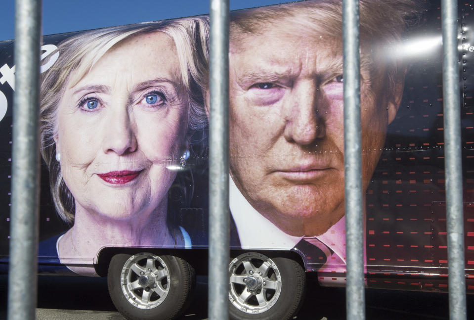 One of the biggest divides was between Clinton and Trump supporters. (Photo: PAUL J. RICHARDS/AFP/Getty Images)