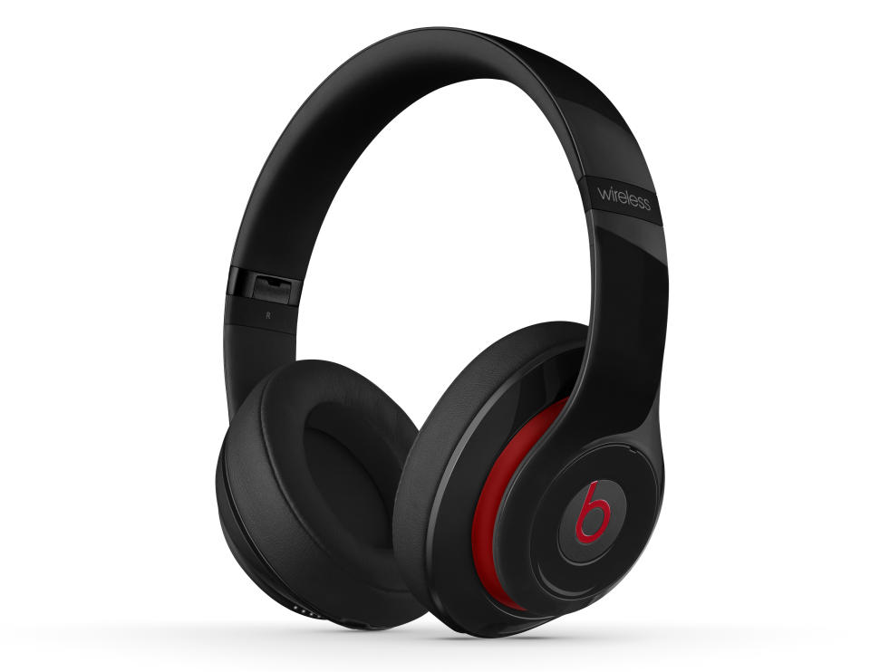 This photo provided by Beats by Dr. Dre shows Beats Studio Wireless plush set of over-ear headphones that almost exactly mirror Beats' popular Studio line, updated this summer, but comes with wireless ability. It's an outstanding way to bliss out during a noisy commute or wander around your home with music in your head. (AP Photo/Beats by Dr. Dre)