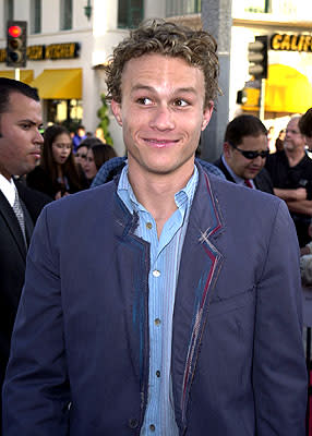 Heath Ledger at the Westwood premiere of Columbia's A Knight's Tale