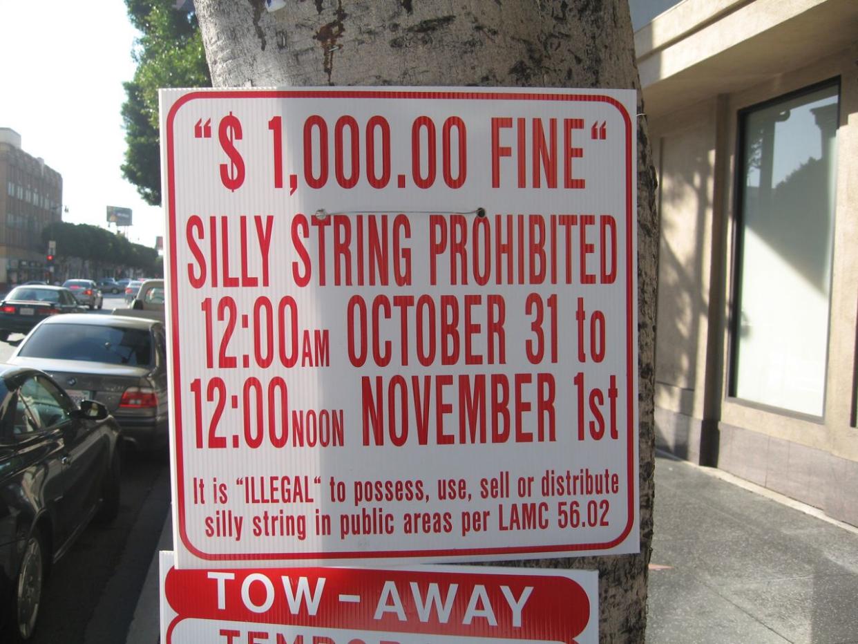 You Can’t Use Silly String in Hollywood on Halloween