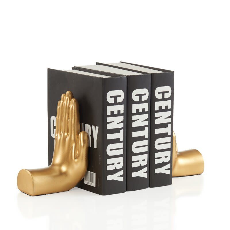 13) Gold Non-Skid Bookends