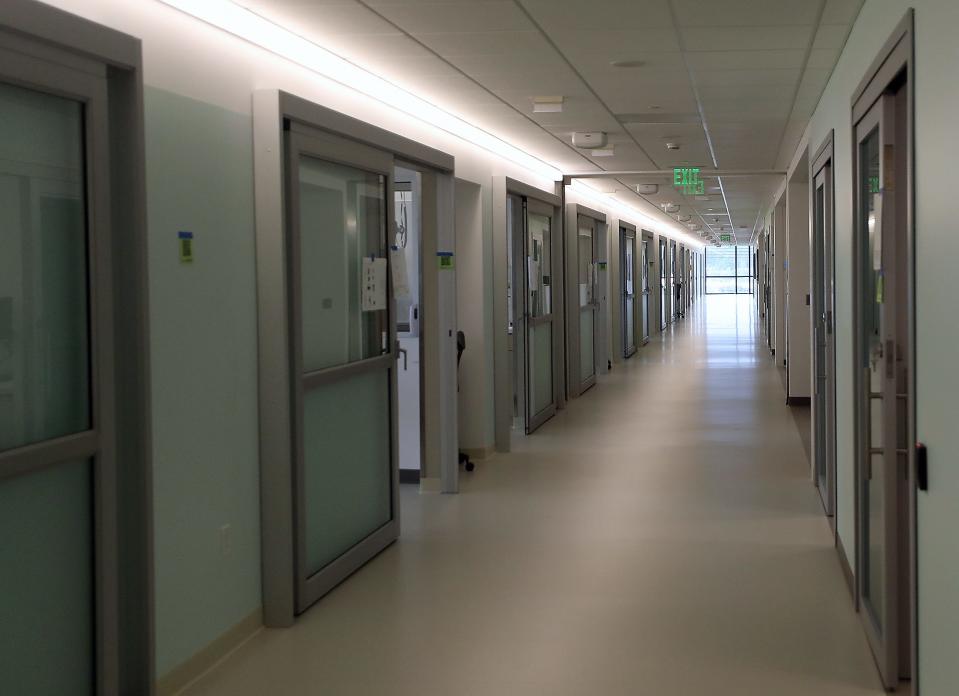 FILE PHOTO - A hallways of patient rooms at St. Michael Medical Center in Silverdale in October 2020.