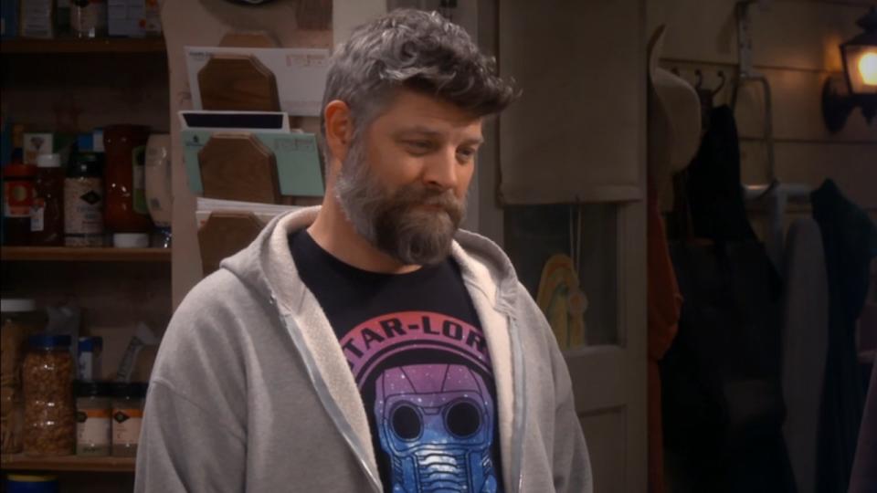 Ben wearing Guardians of the Galaxy Star-Lord shirt in The Conners