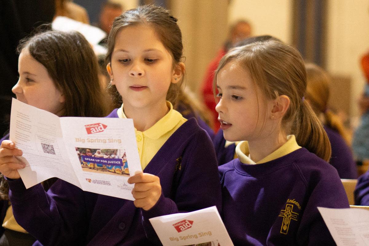 Children from the Redeemer School in Blackburn, enjoy the Big Spring Sing <i>(Image: Blackburn Diocese)</i>