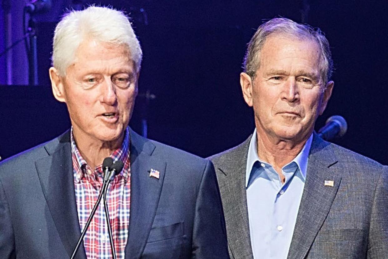 Bill Clinton and George W. Bush