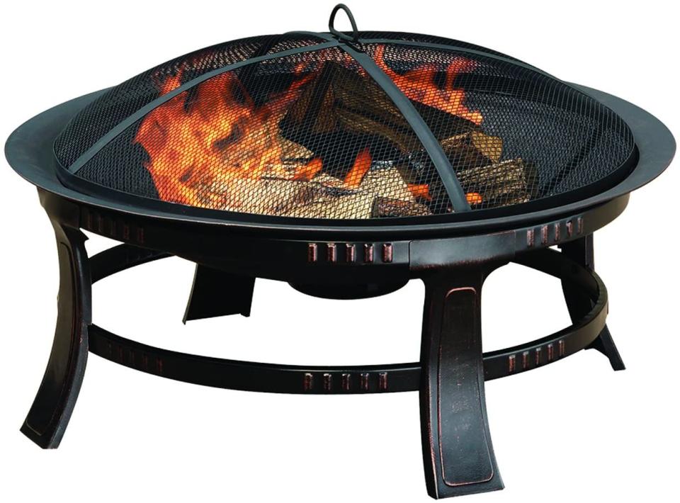 Pleasant Hearth Brant Round Fire Pit. Image via Amazon.