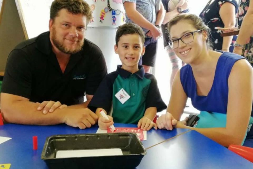 Hunter, pictured with mum Brooke Anderson, and her partner Guy Ingram, who are thankful for the community’s support. Source: GoFundMe