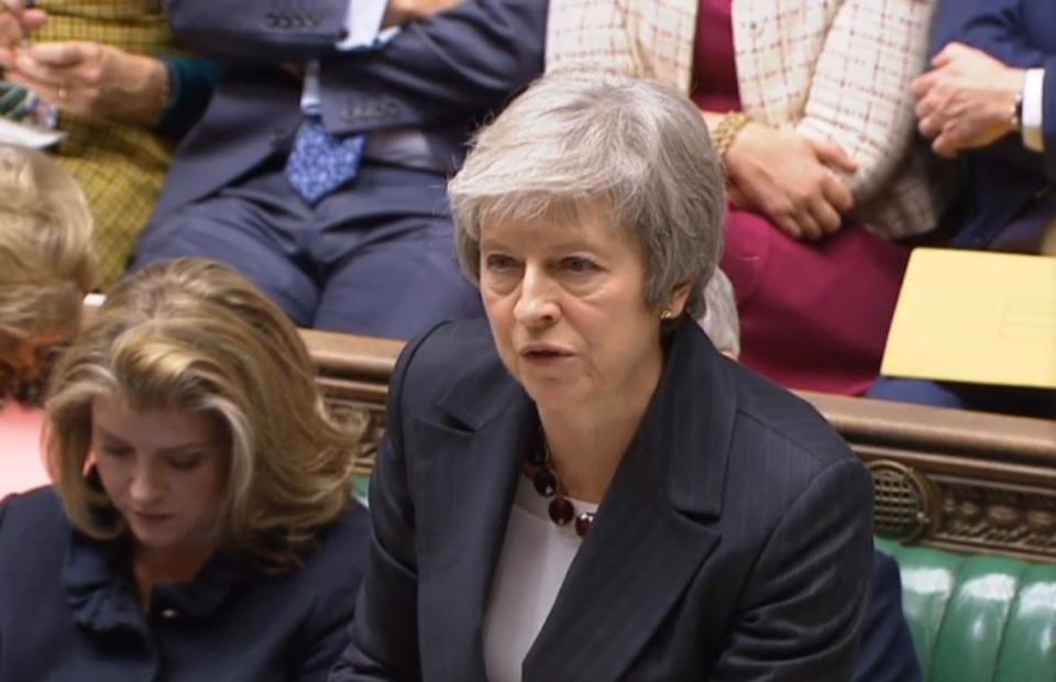 Theresa May said at PMQs that the Government was 'deeply disappointed' with the verdict (PA)