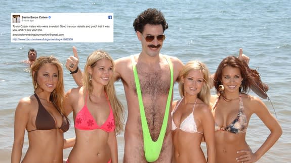 Desafía a la borrasca en Fuensalida corriendo con un mini trikini Borat