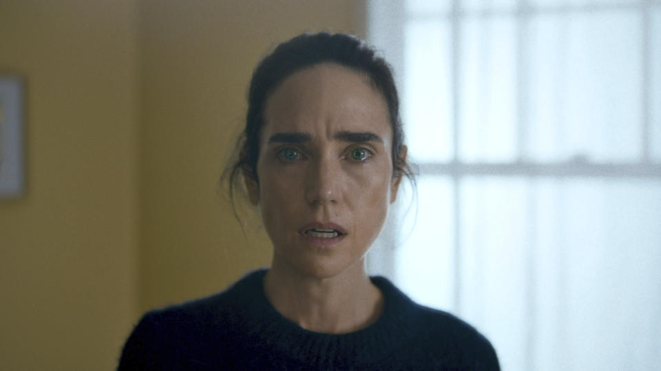 This image released by the Sundance Institute shows Jennifer Connelly in "Bad Behaviour," a film by Alice Englert, an official selection of the World Dramatic Competition at the 2023 Sundance Film Festival. (Courtesy of Sundance Institute via AP)