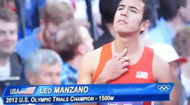 Manzano licks his fingers and touches his throat as part of his pre-race ritual. Think that's weird? Wait until you see the <a href="http://www.youtube.com/watch?v=SikiIwOptB8" rel="nofollow noopener" target="_blank" data-ylk="slk:video clip;elm:context_link;itc:0;sec:content-canvas" class="link ">video clip</a>.