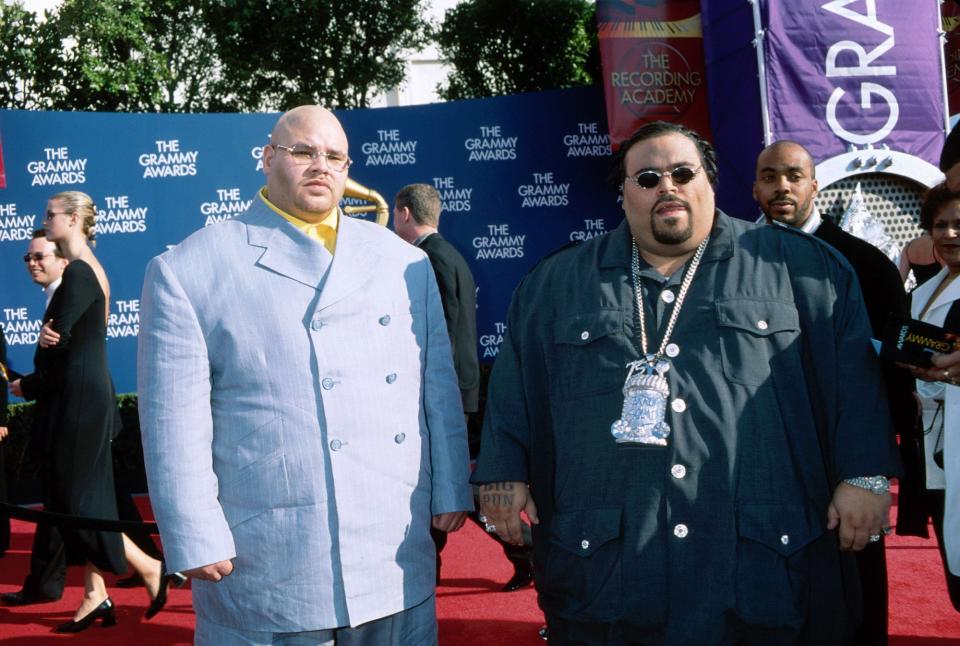 Big Pun and Fat Joe at the Shrine Auditorium in Los Angeles, California.