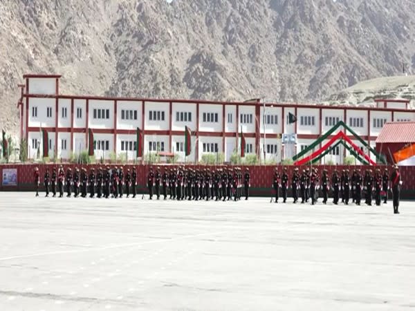 Passing-out parade at Ladakh Scouts Regimental Centre on Saturday. [Photo/ANI]