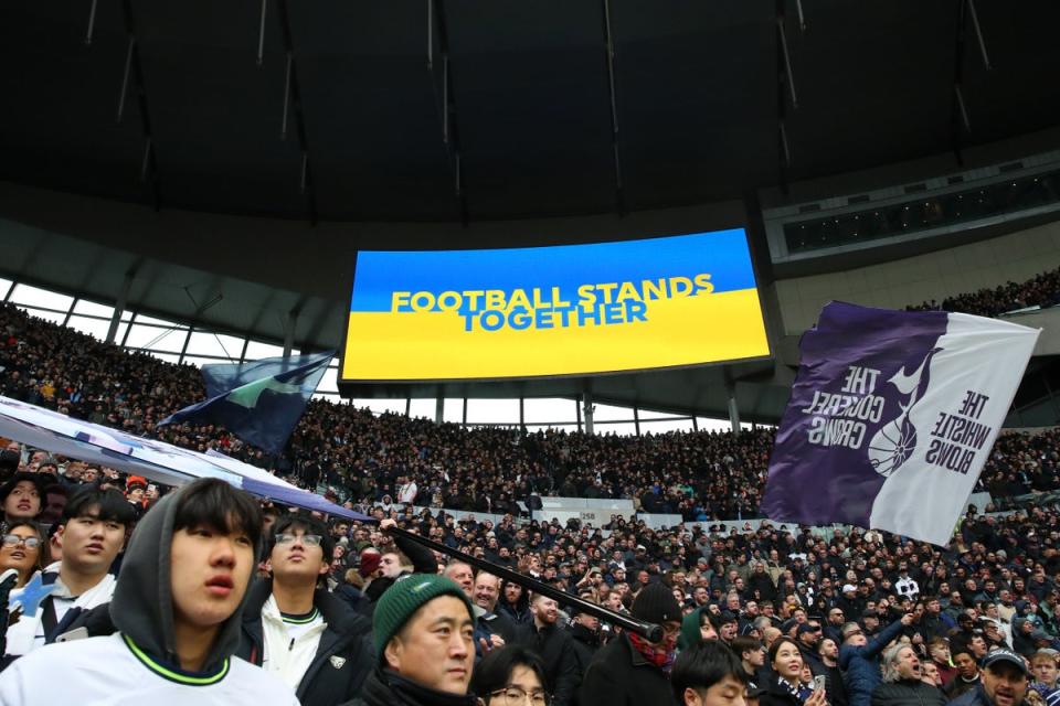 Spurs have regularly shown support for Ukraine (Getty Images)