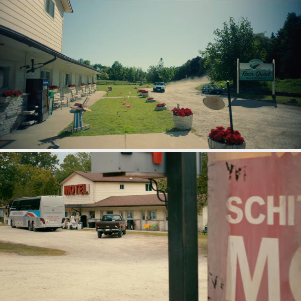 the motel Hazel went to; the motel in "Schitt's Creek"