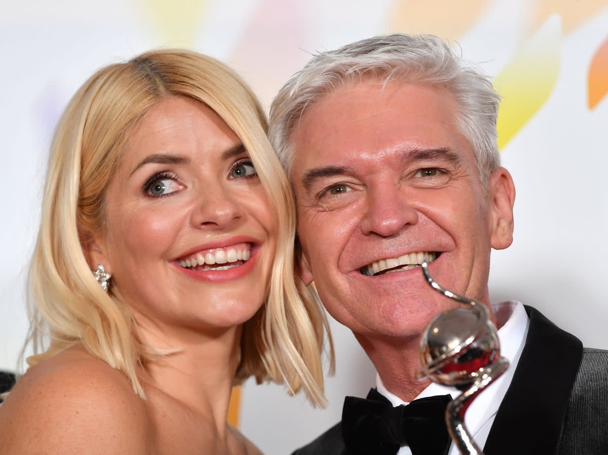 Happier times: Holly Willoughby and Phillip Schofield at the National Television Awards 2020 (Getty Images)