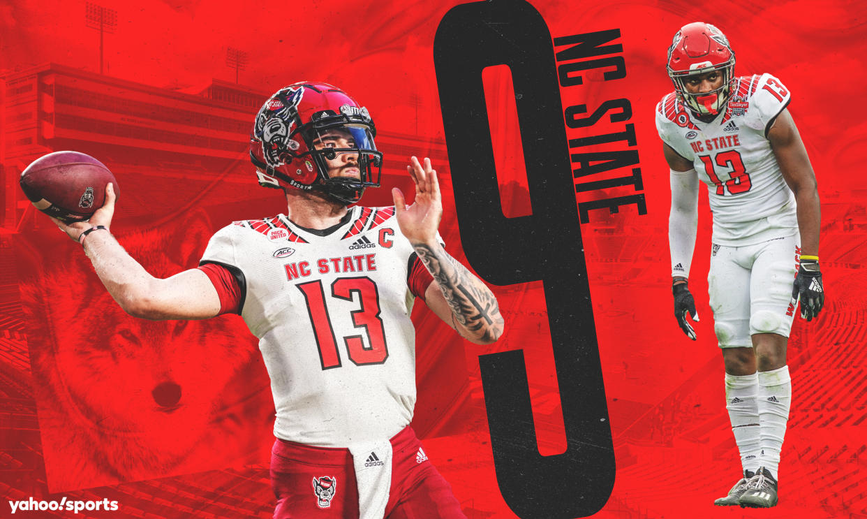 North Carolina State is our preseason No. 9 team in college football. (Yahoo Sports Illustration/Amber Matsumoto)