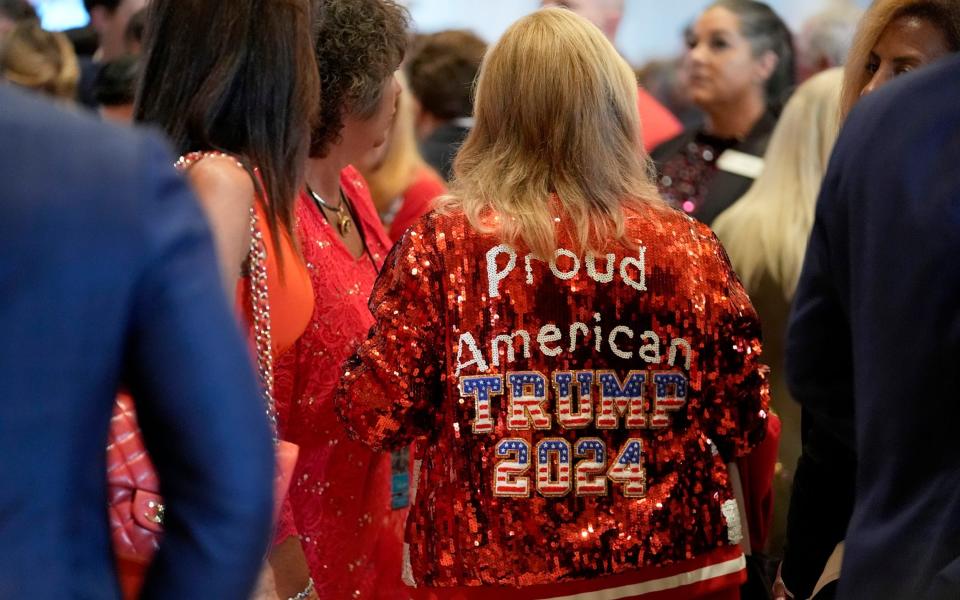 Supporters attend a Super Tuesday election night party before Republican presidential candidate Donald Trump speaks