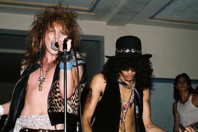 <p>Marc S Canter/Michael Ochs Archives/Getty</p> Axl Rose and Slash